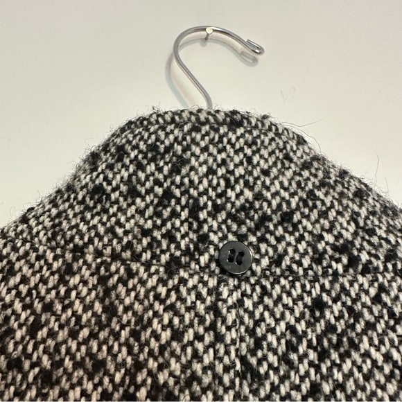 Calvin Klein wool tweed button up black and white coat - Picture 12 of 13